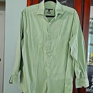 BCBG ATTITUDE Modern Fit Mint green Shirt 16 1/2 32/33